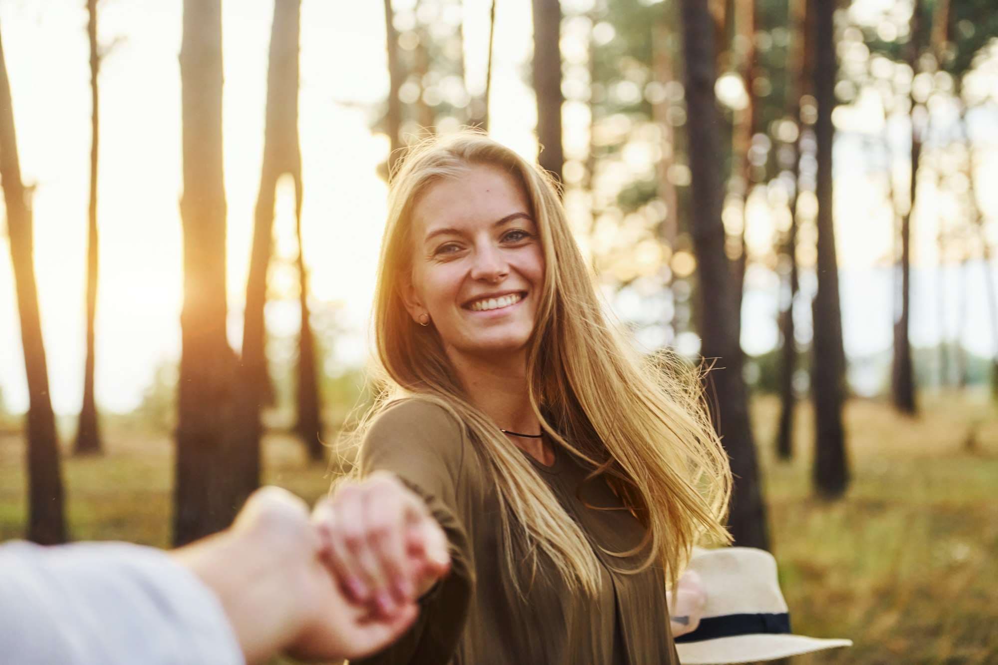 Happy confident couple outdoors representing restored intimacy